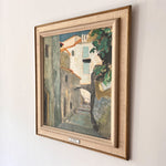 Load image into Gallery viewer, Swedish Oil On Board Painting, Shaded Street, Eric Oldberg, Signed
