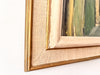 Swedish Oil On Board Painting, Shaded Street, Eric Oldberg, Signed