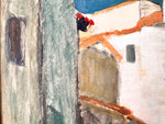 Load image into Gallery viewer, Swedish Oil On Board Painting, Shaded Street, Eric Oldberg, Signed
