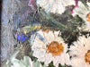 Swedish Oil On Board, Daisies, Signed Gunnel Wahlqvist
