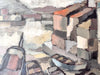 Swedish Oil On Canvas Painting With Harbour Motif, signed Bo Forsberg