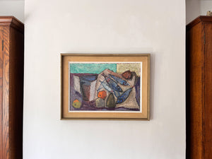 Swedish Oil On Canvas Still Life Painting With Fish, Ingemar Callenberg, Signed