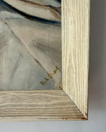 Load image into Gallery viewer, British Mid Century Oil On Canvas Still Life With Bread And Fish
