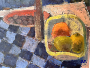 Swedish Oil On Canvas, Still Life With Fruit, Signed Sven Angborn