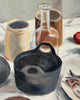 British Mid Century Oil On Canvas Still Life With Bread And Fish