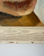 Load image into Gallery viewer, British Mid Century Oil On Canvas Still Life With Bread And Fish
