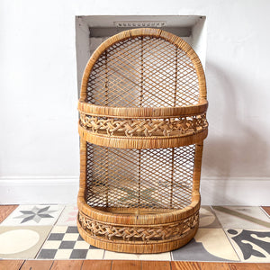 Vintage French Ornate Wicker Shelf