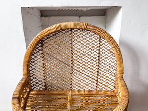 Vintage French Ornate Wicker Shelf