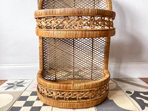 Vintage French Ornate Wicker Shelf