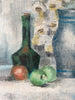 Vintage Belgian Still Life Oil On Canvas Painting
