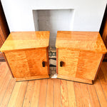 Load image into Gallery viewer, A Pair Of Art Deco Maple Bedside Cabinets
