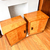 A Pair Of Art Deco Maple Bedside Cabinets