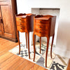 A Pair Of Vintage French Miniature Bedside Tables