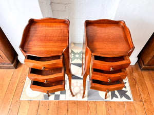 A Pair Of Vintage French Miniature Bedside Tables