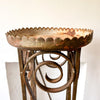 French Vintage Wrought Iron Scalloped Plant Stand