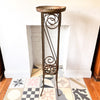 French Vintage Wrought Iron Scalloped Plant Stand