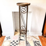 Load image into Gallery viewer, French Vintage Wrought Iron Scalloped Plant Stand
