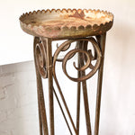 Load image into Gallery viewer, French Vintage Wrought Iron Scalloped Plant Stand
