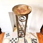 Load image into Gallery viewer, French Vintage Wrought Iron Scalloped Plant Stand
