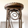 French Vintage Wrought Iron Scalloped Plant Stand