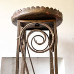 Load image into Gallery viewer, French Vintage Wrought Iron Scalloped Plant Stand

