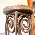 Load image into Gallery viewer, French Vintage Wrought Iron Scalloped Plant Stand
