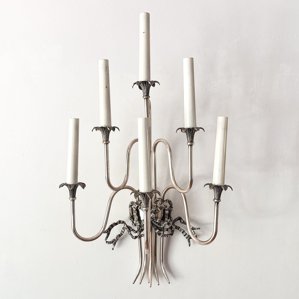 Large Vintage Metal Light Sconce