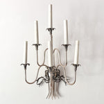 Load image into Gallery viewer, Large Vintage Metal Light Sconce
