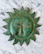 Load image into Gallery viewer, Vintage Verdigris Green Sun Ornament
