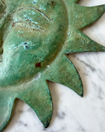 Load image into Gallery viewer, Vintage Verdigris Green Sun Ornament
