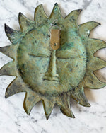 Load image into Gallery viewer, Vintage Verdigris Green Sun Ornament
