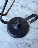 Load image into Gallery viewer, French Mid Century S-Shaped Iron Lamp With Rattan Shade
