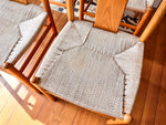Load image into Gallery viewer, Set Of Four Annig Sarian For Tisettanta Thalia Bentwood And Pale Rush Dining Chairs
