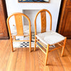 Set Of Four Annig Sarian For Tisettanta Thalia Bentwood And Pale Rush Dining Chairs