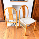 Load image into Gallery viewer, Set Of Four Annig Sarian For Tisettanta Thalia Bentwood And Pale Rush Dining Chairs
