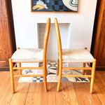 Load image into Gallery viewer, Set Of Four Annig Sarian For Tisettanta Thalia Bentwood And Pale Rush Dining Chairs
