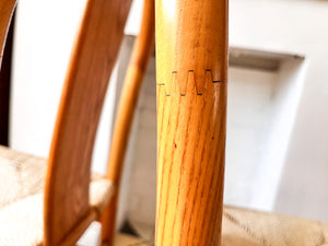 Set Of Four Annig Sarian For Tisettanta Thalia Bentwood And Pale Rush Dining Chairs