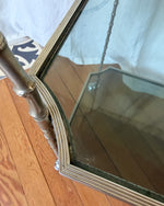 Load image into Gallery viewer, Vintage Silvered Brass Faux Bamboo Drinks Trolley Attributed To Maison Bagues
