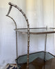 Vintage Silvered Brass Faux Bamboo Drinks Trolley Attributed To Maison Bagues