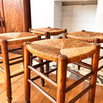 Load image into Gallery viewer, A Set Of Four French Vintage Rush Stools
