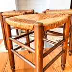Load image into Gallery viewer, A Set Of Four French Vintage Rush Stools
