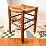Load image into Gallery viewer, A Set Of Four French Vintage Rush Stools
