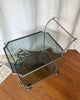 Vintage Silvered Brass Faux Bamboo Drinks Trolley Attributed To Maison Bagues