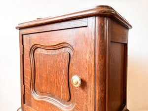 A Pair Of French Antique Bedside Cabinets With Marble Tops