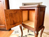 A Pair Of French Antique Bedside Cabinets With Marble Tops