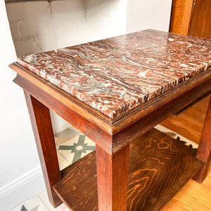 Vintage Continental Marble Side Table