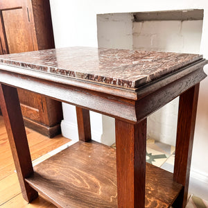 Vintage Continental Marble Side Table