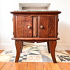 A Pair Of Vintage Bedside Cabinets With Marble Tops