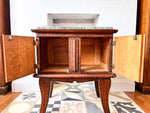 Load image into Gallery viewer, A Pair Of Vintage Bedside Cabinets With Marble Tops
