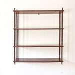 Load image into Gallery viewer, Antique Four Tier Bobbin Wall Shelf
